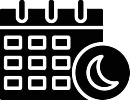ícone de glifo de calendário vetor