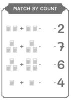 jogo por contagem de calculadora, jogo para crianças. ilustração vetorial, planilha para impressão vetor