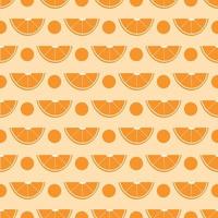 padrão sem emenda laranja orgânico fresco. fruta saudável bonita e fundo de alta vitamina c vetor