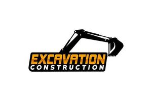 vetor de construção de equipamentos pesados de escavadeira.