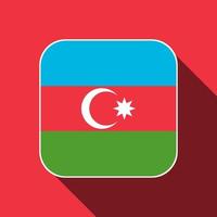 bandeira do azerbaijão, cores oficiais. ilustração vetorial. vetor