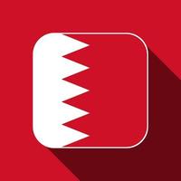 bandeira do Bahrein, cores oficiais. ilustração vetorial. vetor