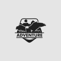 vetor premium de fundo de logotipo de aventura vintage