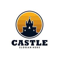 modelo de design de ícone de logotipo do castelo.ilustração vetorial vetor