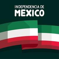 cartão postal de letras de independência do méxico vetor