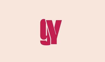 letras do alfabeto iniciais monograma logotipo gy, yg, g e y vetor
