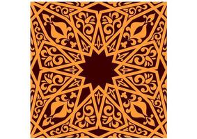 padrão sem costura árabe com elementos geométricos vetor