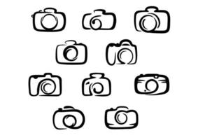 conjunto de ícones de câmera vetor