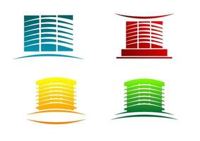 ícones ou símbolos de edifícios vetor