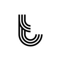 design de logotipo de monograma moderno letra t vetor