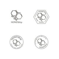 conjunto de logotipo de mel. elemento de desenho vetorial vetor