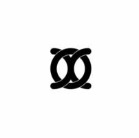 ox xo ox logotipo da letra inicial vetor