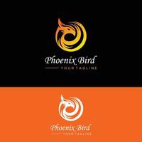 modelo de logotipo fênix, pássaro de fogo, logotipo de águia vetor