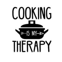 cozinhar é minha terapia vetor