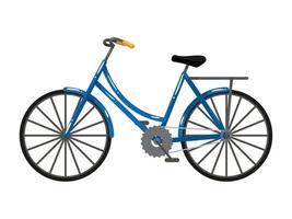 veículo de bicicleta antigo azul vetor