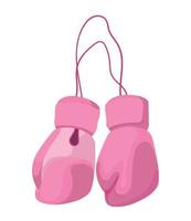 luvas de boxe rosa vetor