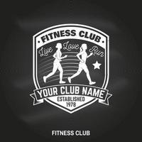 distintivo do clube de fitness. ilustração vetorial. vetor