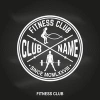 distintivo do clube de fitness. ilustração vetorial. vetor