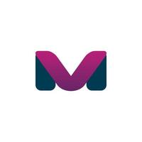 design de logotipo de letra m em cores vetor