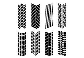 Conjunto de vetores de marca de pneu