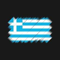 vetor de pincel de bandeira da grécia. bandeira nacional