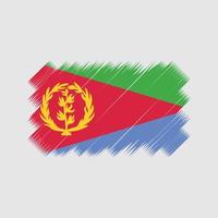 vetor de pincel de bandeira da eritreia. bandeira nacional