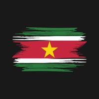 pinceladas de bandeira do suriname. bandeira nacional vetor