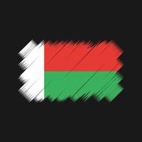 vetor de pincel de bandeira de madagascar. bandeira nacional