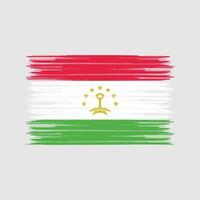 pincel de bandeira do tajiquistão. bandeira nacional vetor