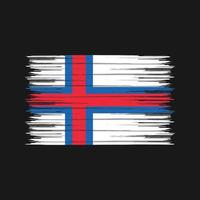 escova de bandeira das ilhas faroe. bandeira nacional vetor