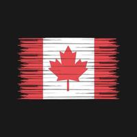 escova de bandeira do Canadá. bandeira nacional vetor