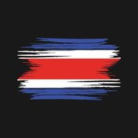 pinceladas de bandeira da costa rica. bandeira nacional vetor