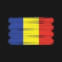 vetor de bandeira da Romênia. bandeira nacional
