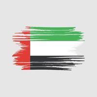 pinceladas de bandeira dos emirados árabes unidos. bandeira nacional vetor