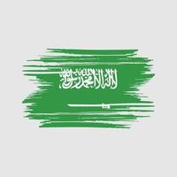 pinceladas de bandeira da arábia saudita. bandeira nacional vetor