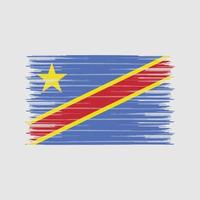 pincel de bandeira da república do congo. bandeira nacional vetor