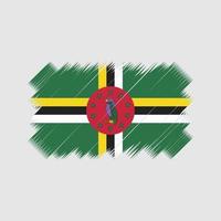 vetor de pincel de bandeira da dominica. bandeira nacional