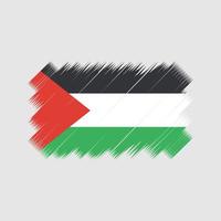 vetor de pincel de bandeira da Palestina. bandeira nacional