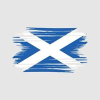 pinceladas de bandeira da escócia. bandeira nacional vetor