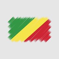 vetor de pincel de bandeira do congo. bandeira nacional