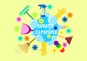 Vetor de limpeza de primavera grátis