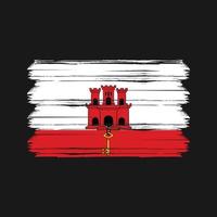vetor de bandeira de gibraltar. bandeira nacional