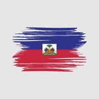 pinceladas de bandeira do haiti. bandeira nacional vetor