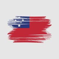 pinceladas de bandeira de samoa. bandeira nacional vetor