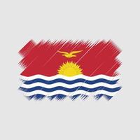 vetor de pincel de bandeira de kiribati. bandeira nacional