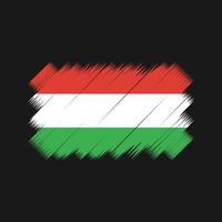 vetor de pincel de bandeira da Hungria. bandeira nacional