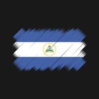 vetor de pincel de bandeira da nicarágua. bandeira nacional