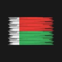 pincel de bandeira de madagascar. bandeira nacional vetor