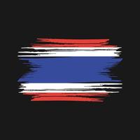 pinceladas de bandeira da tailândia. bandeira nacional vetor