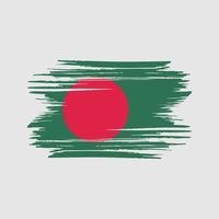 pinceladas de bandeira de bangladesh. bandeira nacional vetor